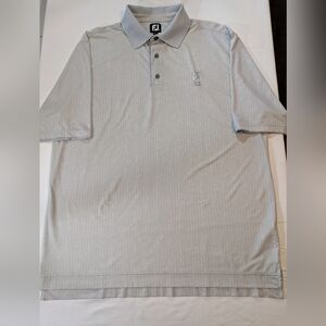 FootJoy Gray Polo Golf Shirt Classic Design With Embroidered Patch